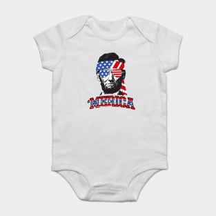 Abe Lincoln Merica Baby Bodysuit